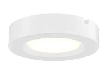 DALS Eco Puck LED low voltage puck light 12V white finish recessed or surface mount