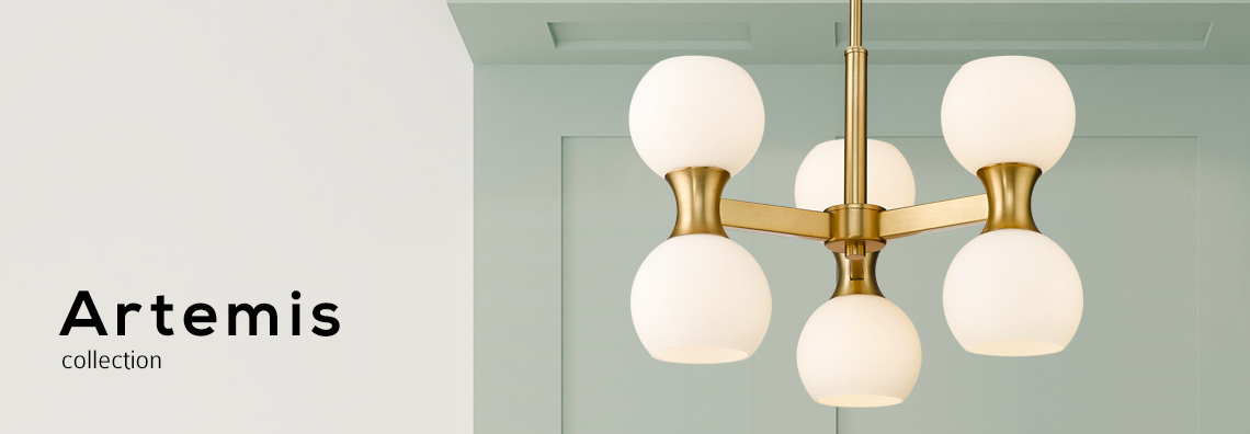Milk globe chandelier from Z Lite's Artemis Collection
