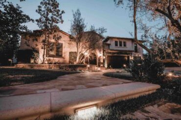 picture of beautiful hose with new outdoor landscape lighting