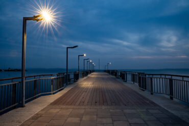 side view of the pier on the black sea against the 2025 01 29 07 24 37 utc