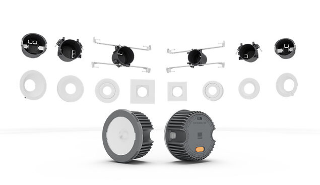 DMF H Series recessed lighting modules housings and trims