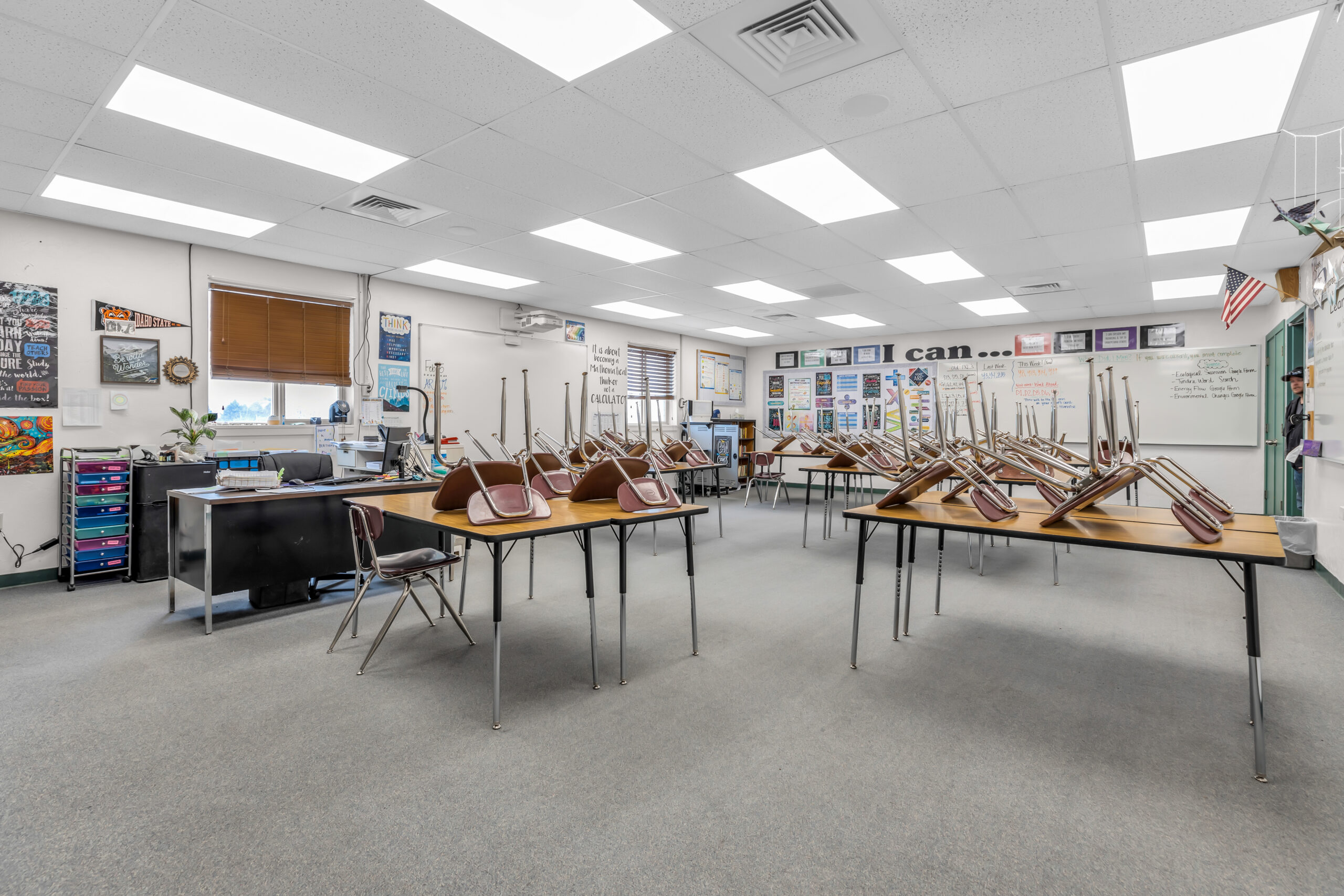 Keystone backlit LED panels provide general illumination for commercial interior spaces.