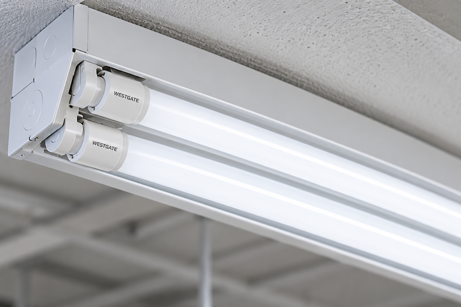 Westgate Type A/B LED T8 tubes provide a versatile option for upgrading commercial fluorescent fixtures.