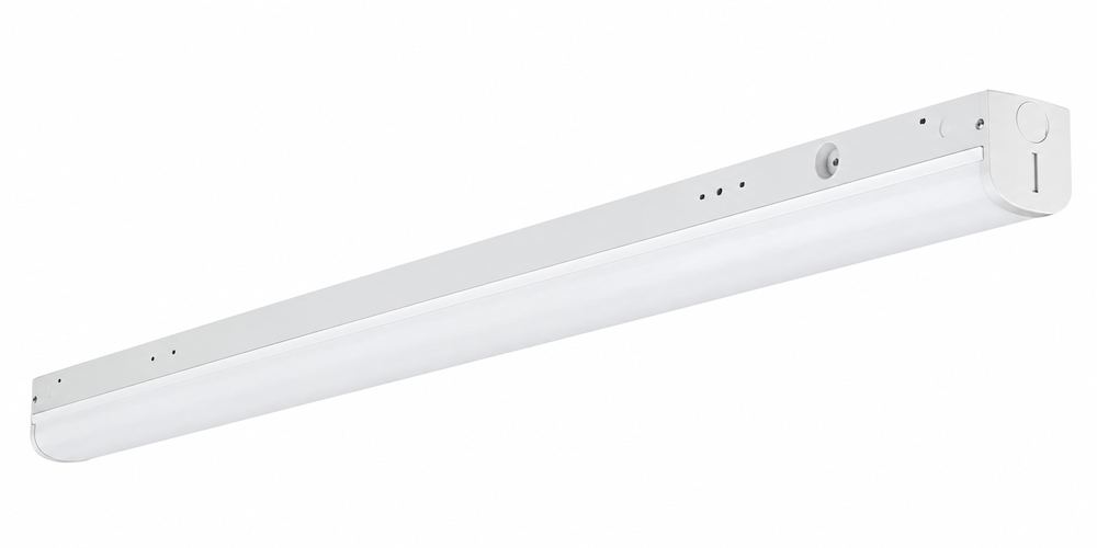 Sylvania 48-inch selectable LED strip light delivering up to 7,150 lumens with adjustable wattage for garages, workshops, and commercial spaces.