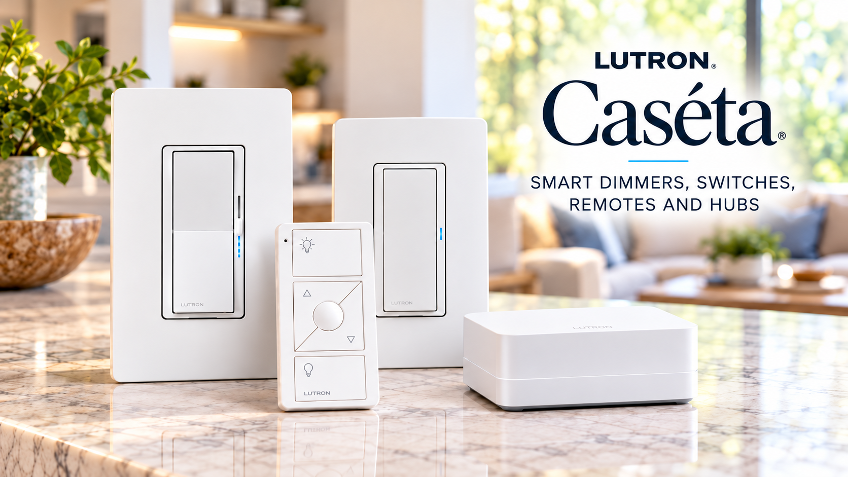 Lutron Caseta Diva dimmer Claro switch Pico remote and smart hub