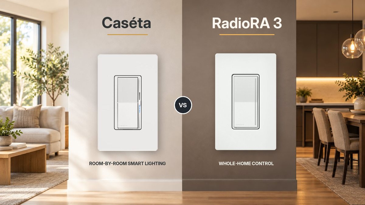 Lutron RA3 vs Caseta smart dimmer comparison.
