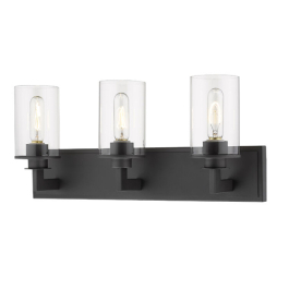 Z-Lite 462-3V-BRZ Savannah 3-Light Vanity - 120V - Bronze / Clear ...
