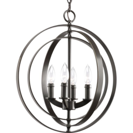 Progress Lighting Equinox 16" 4-Light Pendant - 120V - Antique Bronze