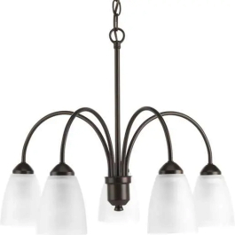 Progress Lighting Gather 23" 5-Light Chandelier - 120V - Antique Bronze