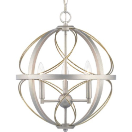 Progress Lighting Brandywine 3-Light Pendant - 120V - Silver Ridge