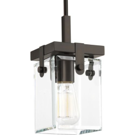 Progress Lighting Glayse Mini Pendant - 120V - Antique Bronze