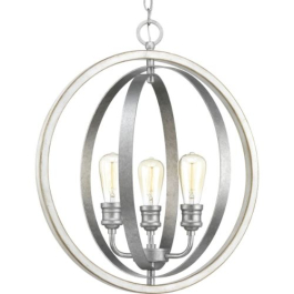 Progress Lighting Conestee 3-Light Pendant - 120V - Galvanized Finish