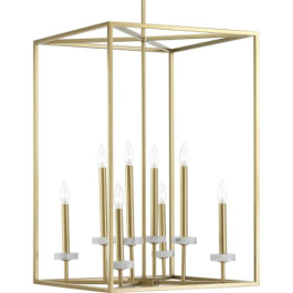 Progress Lighting Palacio 8-Light Chandelier - 120V - Vintage Gold