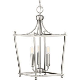 Progress Lighting Parkhurst 3-Light Pendant - 120V - Brushed Nickel