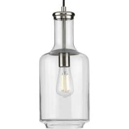 Progress Lighting Latrobe 1-Light Pendant - 120V - Brushed Nickel
