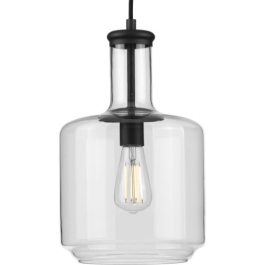 Progress Lighting Latrobe 1-Light Pendant - 120V - Matte Black