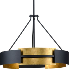 Progress Lighting Lowery 26" 5-Light Pendant - 120V - Textured Black