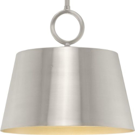 Progress Lighting Parkhurst 12" 1-Light Pendant - 120V - Brushed Nickel