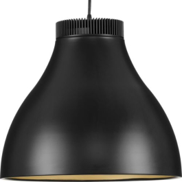 Progress Lighting Radian 16" LED Pendant - 3000K - 120V - Matte Black