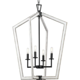 Progress Lighting Galloway 4-Light Pendant - 120V - Matte Black