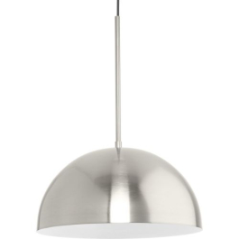 Progress Lighting Perimeter 16" 1-Light Pendant - 120V - Brushed Nickel