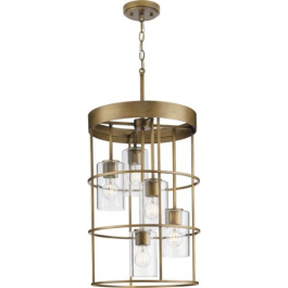 Progress Lighting Burgess 5-Light Pendant - 120V - Aged Bronze