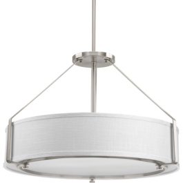 Progress Lighting Ratio 24" 4-Light Pendant - 120V - Brushed Nickel