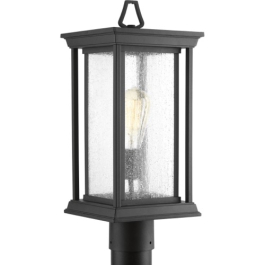 Progress Lighting Endicott 1-Light Post Top Lantern - 120V - Textured Black