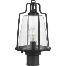 Progress Lighting Benton Harbor 1-Light Post Top Lantern - 120V - Textured Black