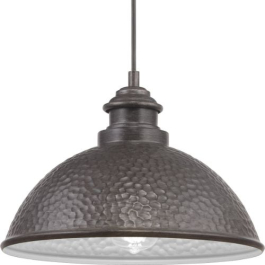 Progress Lighting Englewood 1-Light Hanging Lantern - 120V - Antique Pewter