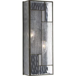Progress Lighting Geometric 2-Light Outdoor Wall Lantern - 120V - Architectural Bronze