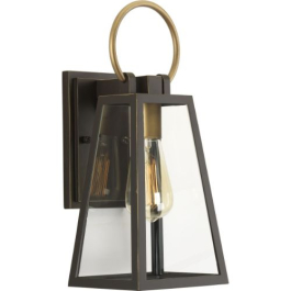 Progress Lighting Barnett 1-Light Small Outdoor Wall Lantern - 120V - Antique Bronze