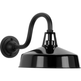 Progress Lighting Cedar Springs 1-Light Outdoor Wall Lantern - 120V - Gloss Black