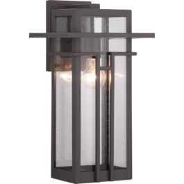 Progress Lighting Boxwood 1-Light Large Outdoor Wall Lantern - 120V - Antique Bronze