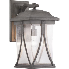 Progress Lighting Abbott 1-Light Large Outdoor Wall Lantern - 120V - Antique Pewter