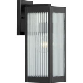 Progress Lighting Felton 1-Light Medium Outdoor Wall Lantern - 120V - Matte Black