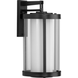 Progress Lighting Irondale 1-Light Large Outdoor Wall Lantern - 120V - Matte Black