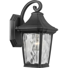 Progress Lighting Marquette 1-Light Small Outdoor Wall Lantern - 120V - Textured Black