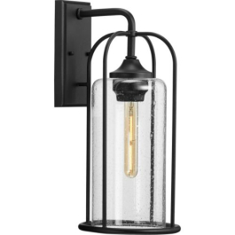 Progress Lighting Watch Hill 1-Light Large Outdoor Wall Lantern - 120V - Textured Black
