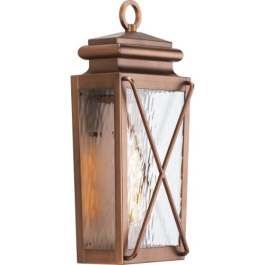 Progress Lighting Wakeford 1-Light Small Outdoor Wall Lantern - 120V - Antique Copper