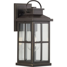 Progress Lighting Williamston 1-Light Medium Outdoor Wall Lantern - 120V - Antique Bronze
