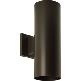 Progress Lighting 5" Cylinder - Wall Mount - Up + Down Light - Antique Bronze - 120V