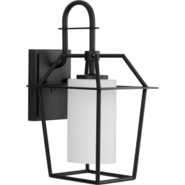 Progress Lighting Chilton 1-Light Small Outdoor Wall Lantern - 120V - Textured Black