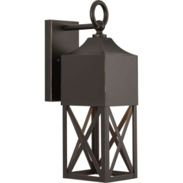 Progress Lighting Birkdale 1-Light Medium Outdoor Wall Lantern - 120V - Antique Bronze