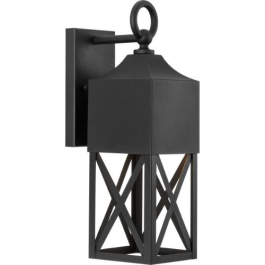 Progress Lighting Birkdale 1-Light Medium Outdoor Wall Lantern - 120V - Textured Black