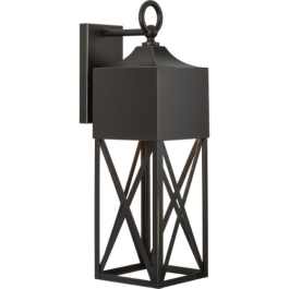 Progress Lighting Birkdale 1-Light Large Outdoor Wall Lantern - 120V - Antique Bronze