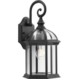 Progress Lighting Dillard 1-Light Medium Outdoor Wall Lantern - 120V - Textured Black