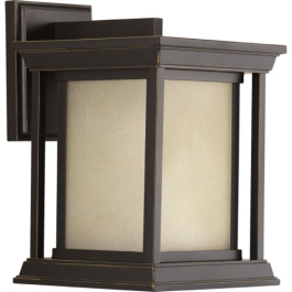 Progress Lighting Endicott 1-Light Small Outdoor Wall Lantern - 120V - Antique Bronze