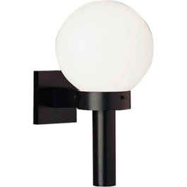 Progress Lighting Acrylic Globe 1-Light Outdoor Wall Lantern - 120V - Matte Black