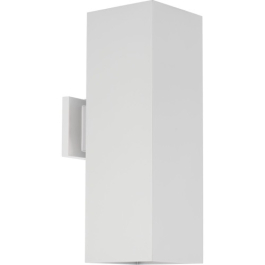 Progress Lighting 6" LED Square Cylinder - 3000K - Wall Mount - Up + Down Light - White - 120V